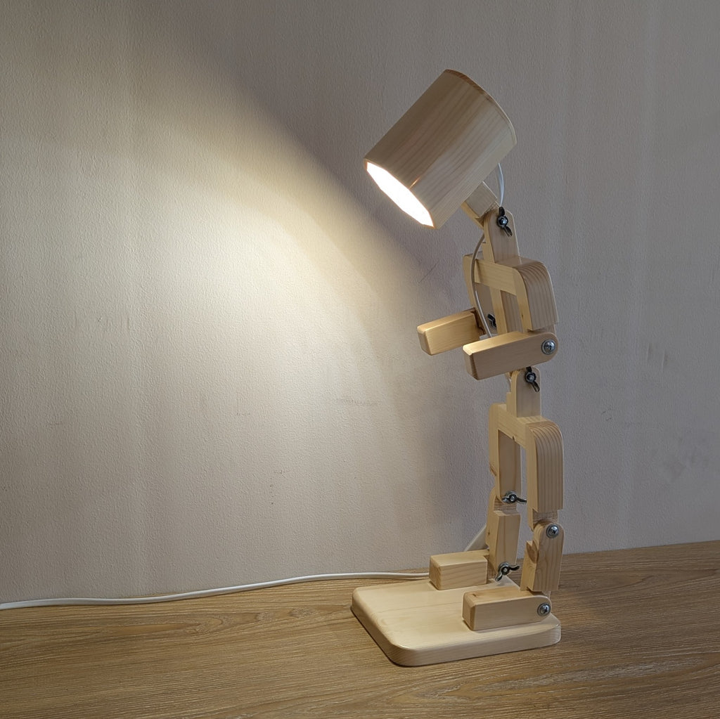 Robot Wooden Lamp