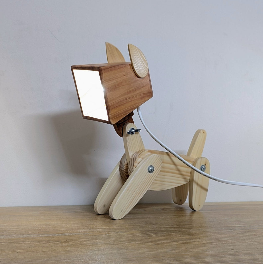 Puppy Wooden Lamp